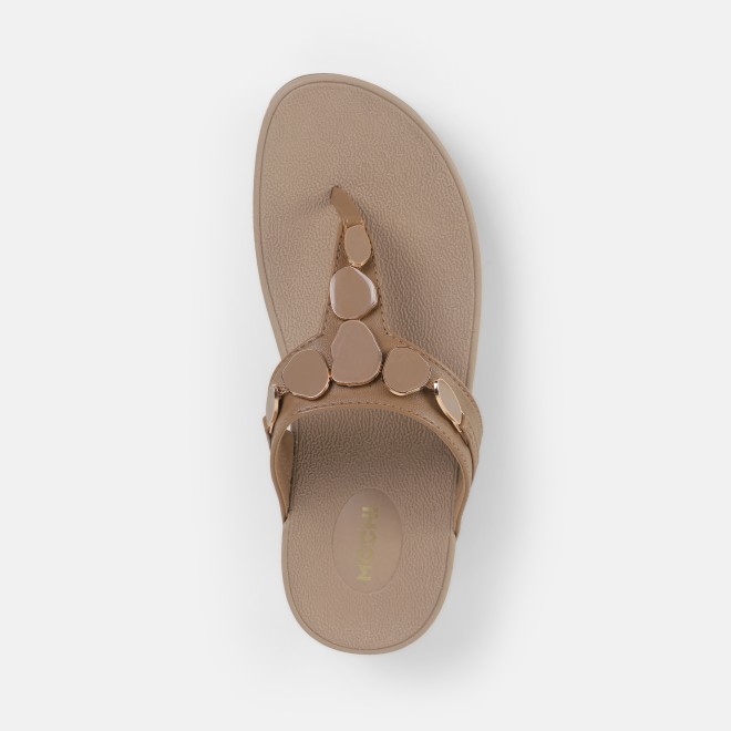 Mochi Women Beige Casual Slippers (SKU: 32-1090-20-36)
