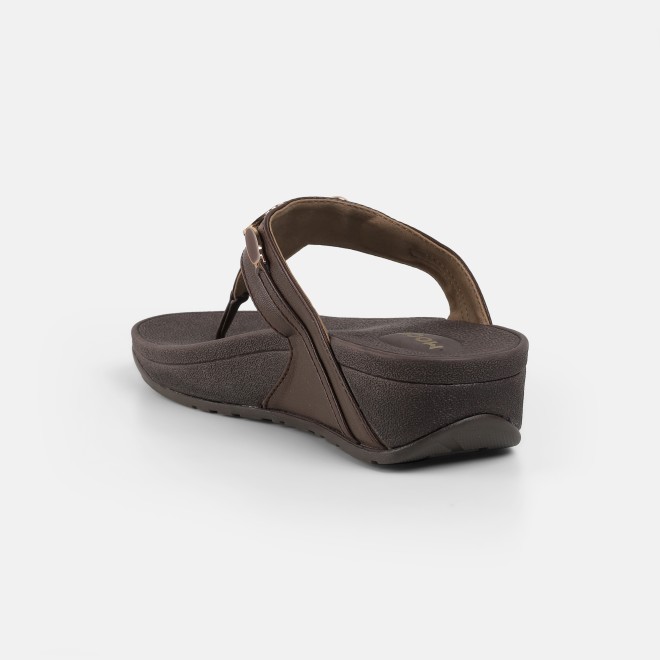 Mochi Women Brown Casual Slippers (SKU: 32-1090-12-36)