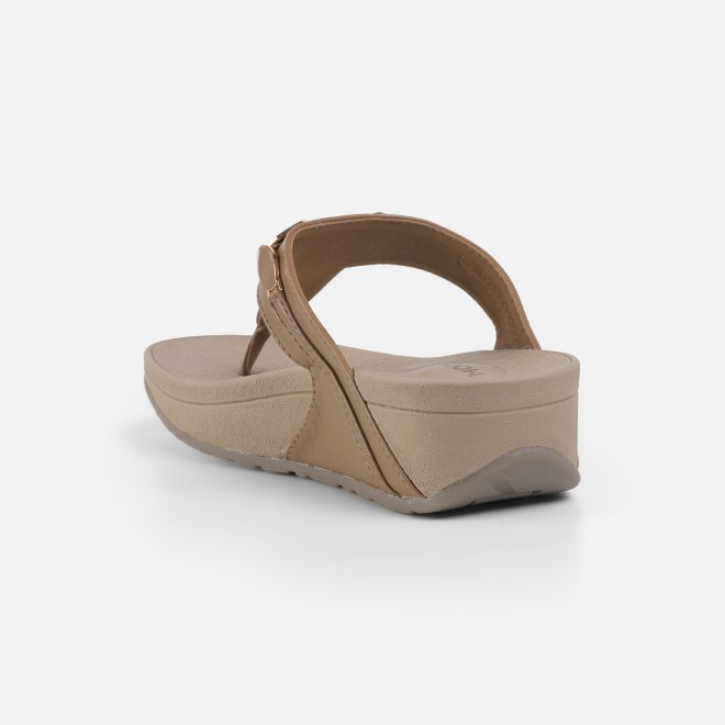 Mochi Women Beige Casual Slippers (SKU: 32-1090-20-36)