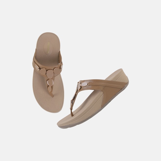 Mochi Women Beige Casual Slippers (SKU: 32-1090-20-36)