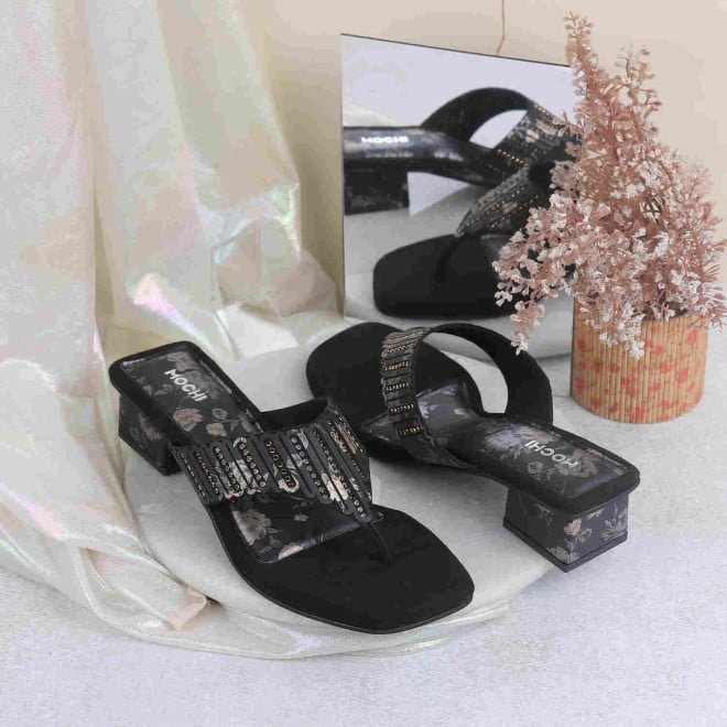 Mochi Women Black Casual Slippers (SKU: 32-1094-11-37)