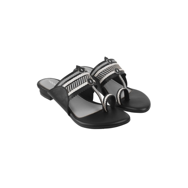 Mochi Women Black Casual Slippers & Flip Flops (SKU: 32-1105-11-37)