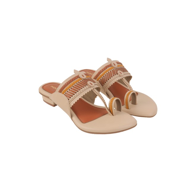 Mochi Women Beige Casual Slippers & Flip Flops (SKU: 32-1105-20-36)