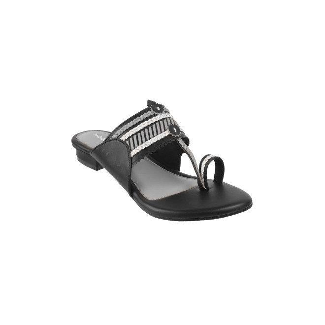 Mochi Women Black Casual Slippers & Flip Flops (SKU: 32-1105-11-37)