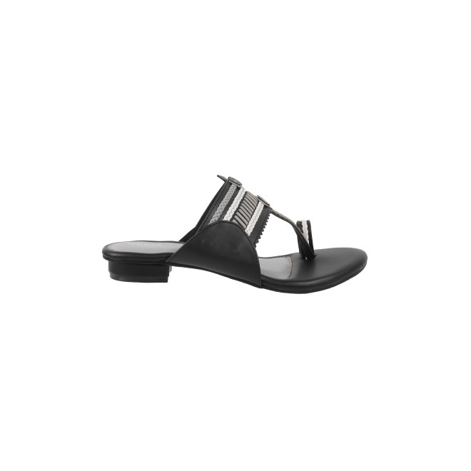 Mochi Women Black Casual Slippers & Flip Flops (SKU: 32-1105-11-37)