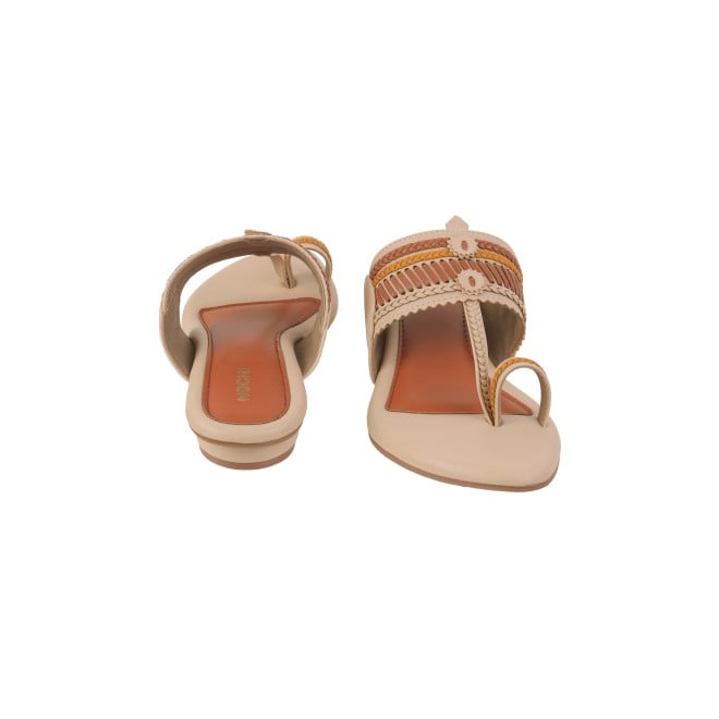 Mochi Women Beige Casual Slippers & Flip Flops (SKU: 32-1105-20-36)