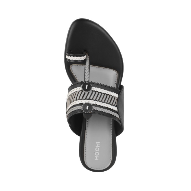 Mochi Women Black Casual Slippers & Flip Flops (SKU: 32-1105-11-37)