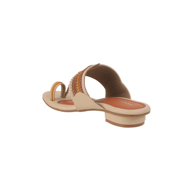 Mochi Women Beige Casual Slippers & Flip Flops (SKU: 32-1105-20-36)