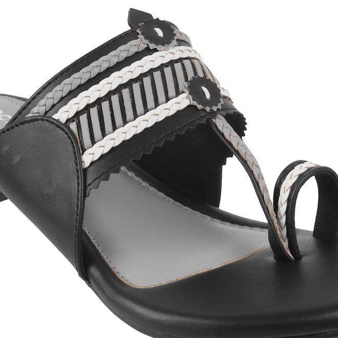 Mochi Women Black Casual Slippers & Flip Flops (SKU: 32-1105-11-37)