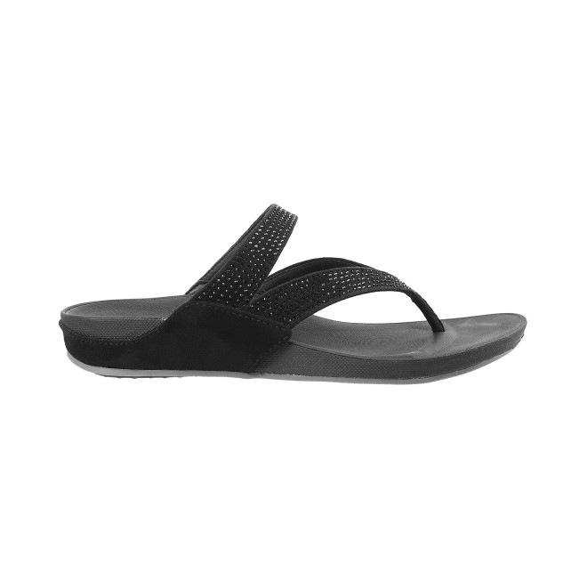 Mochi Women Black Casual Sandals (SKU: 32-114-11-36)