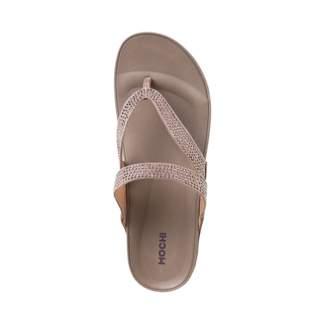 Mochi Women Beige Casual Sandals (SKU: 32-114-20-36)