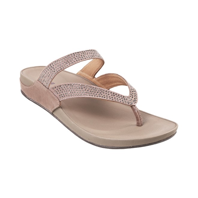 Mochi Women Beige Casual Sandals