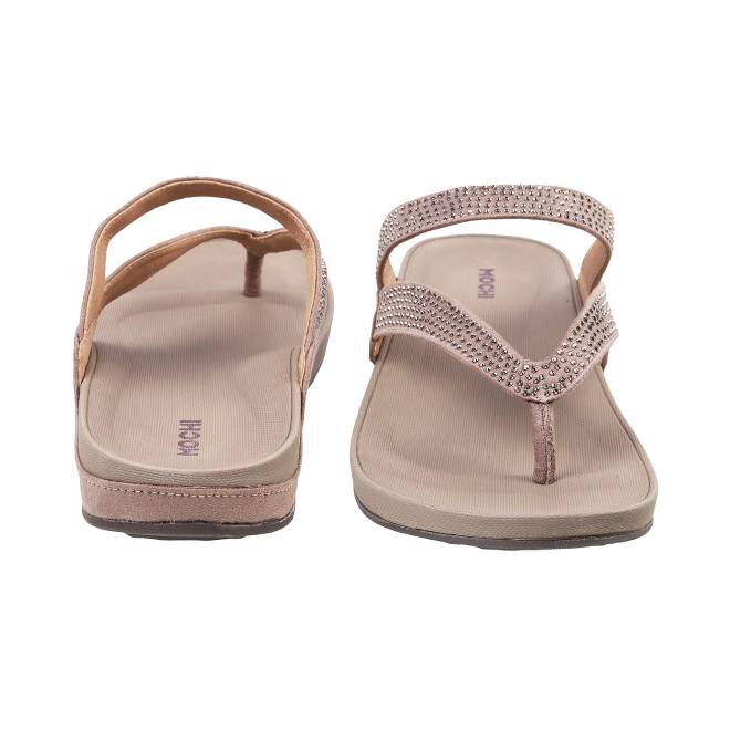 Mochi Women Beige Casual Sandals (SKU: 32-114L-20-42)