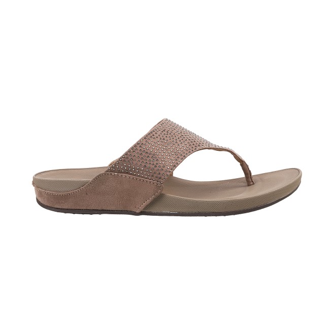 Mochi Women Beige Casual Slippers (SKU: 32-116-20-36)