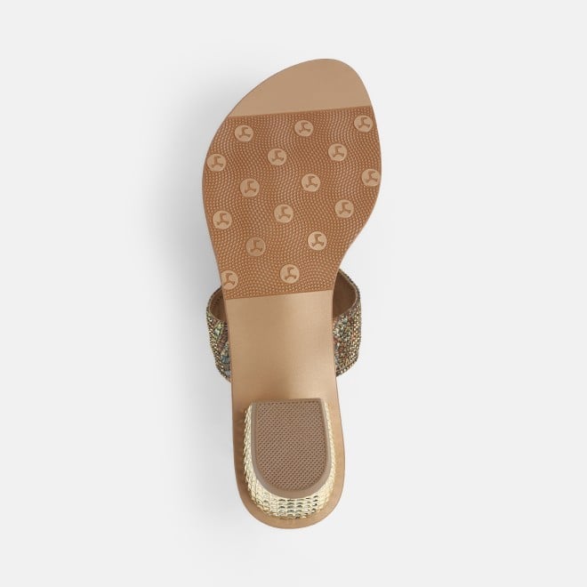Mochi Women Antic-gold Ethnic Kolhapuris (SKU: 32-1164L-28-42)