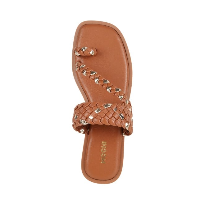 Mochi Women Tan Casual Slippers (SKU: 32-1169-23-36)