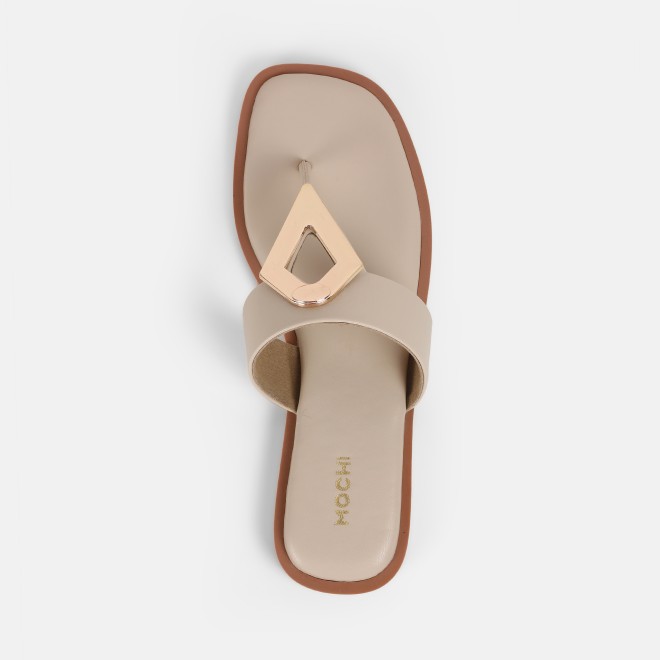 Mochi Women Off-White Casual Slippers (SKU: 32-1170-66-36)