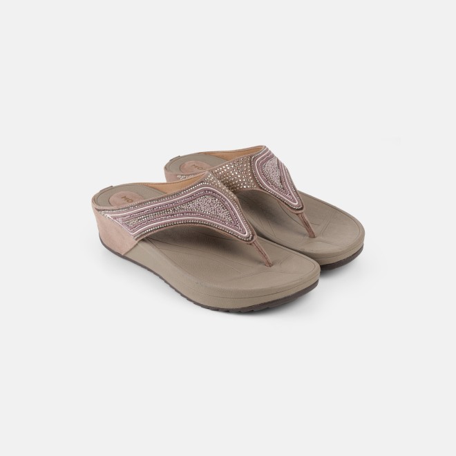Mochi Women Beige Casual Slippers (SKU: 32-1175-20-36)