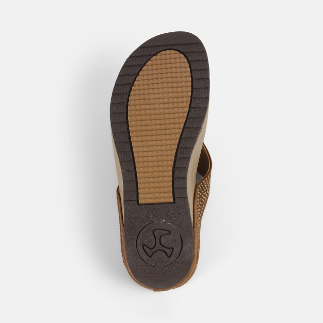 Mochi Women Antique-Gold Casual Slippers (SKU: 32-1175-28-36)