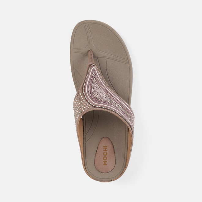 Mochi Women Beige Casual Slippers (SKU: 32-1175-20-36)