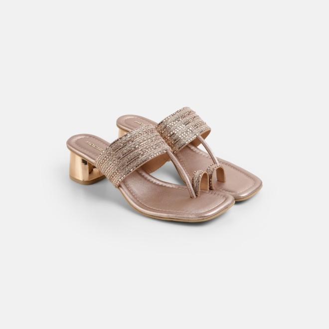 Mochi Women Rose-gold Ethnic Slip Ons (SKU: 32-1183-52-35)