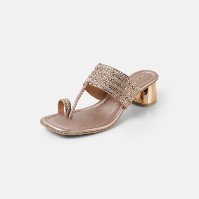 Mochi Women Rose-gold Ethnic Slip Ons (SKU: 32-1183-52-35)