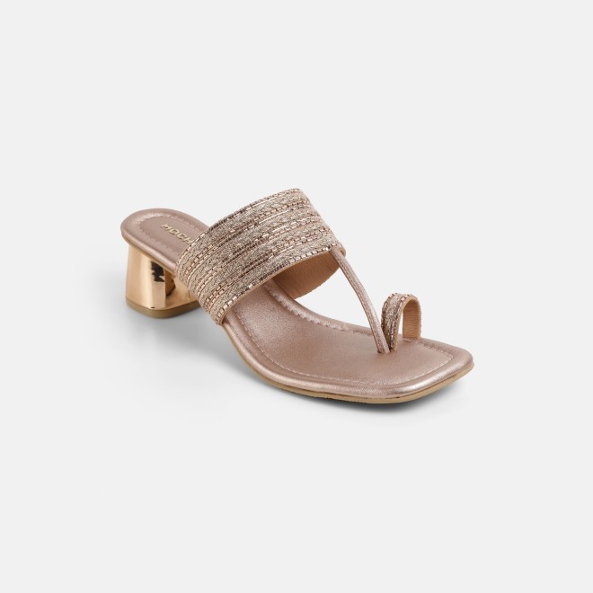 Mochi Women Rose-gold Ethnic Slip Ons (SKU: 32-1183-52-35)