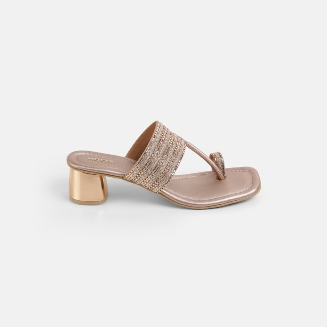 Mochi Women Rose-gold Ethnic Slip Ons (SKU: 32-1183-52-35)