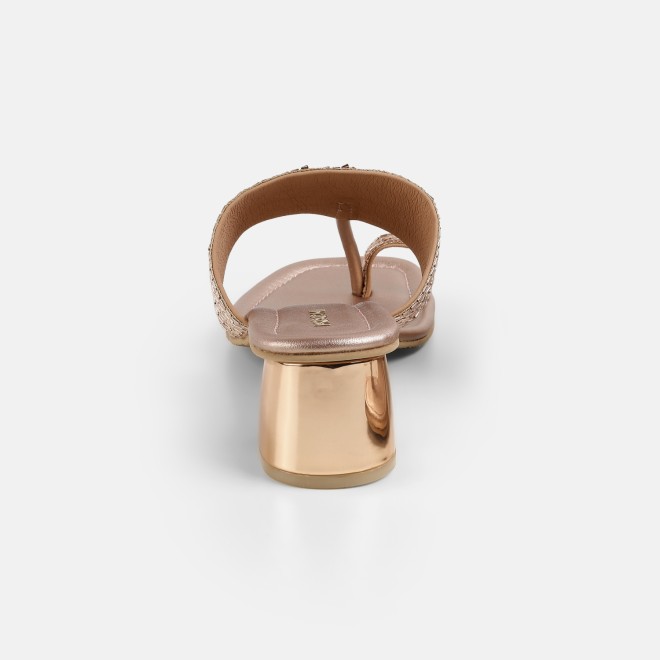 Mochi Women Rose-gold Ethnic Slip Ons (SKU: 32-1183-52-35)
