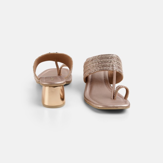 Mochi Women Rose-gold Ethnic Slip Ons (SKU: 32-1183-52-35)