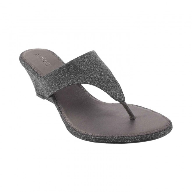 Mochi Women Gun-Metal Casual Slip Ons (SKU: 32-1210-29-36)
