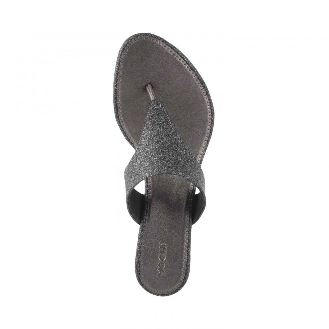 Mochi Women Gun-Metal Casual Slip Ons (SKU: 32-1210-29-36)