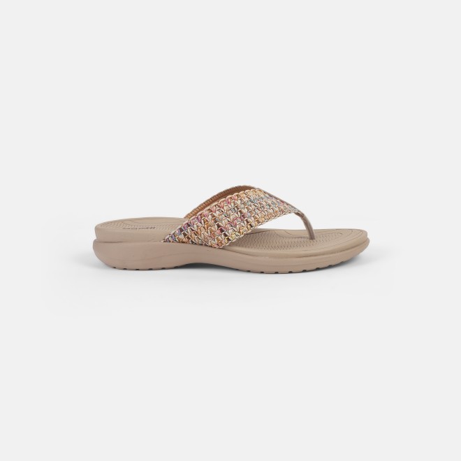 Mochi Women Beige Casual Slippers (SKU: 32-1216-20-36)