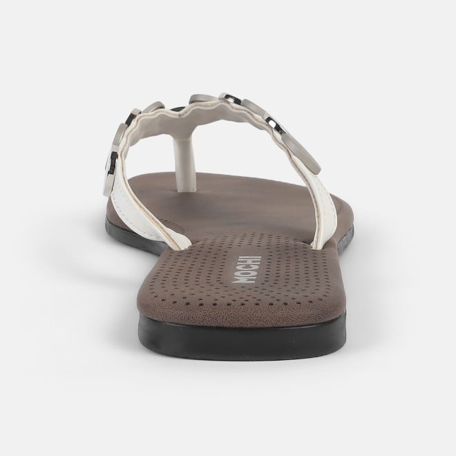 Mochi Women Silver Casual Slippers (SKU: 32-1220-27-37)