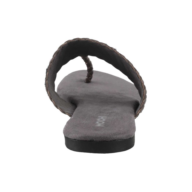 Mochi Women Gun-Metal Casual Slippers (SKU: 32-1231-29-36)