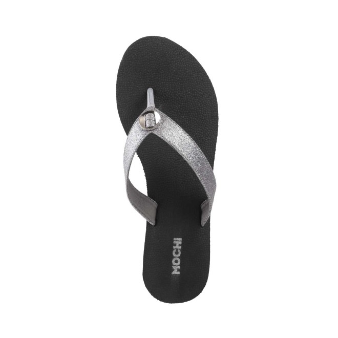 Mochi Women Gun-Metal Casual Slippers (SKU: 32-1234-29-39)
