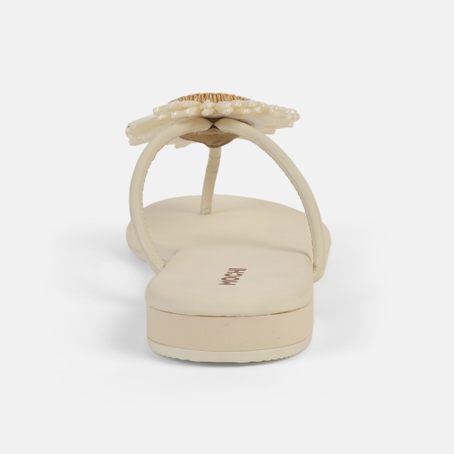 Mochi Women Beige Casual Slippers (SKU: 32-1328-20-36)