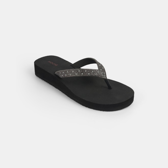 Mochi Women Black Casual Slippers (SKU: 32-1341-11-36)