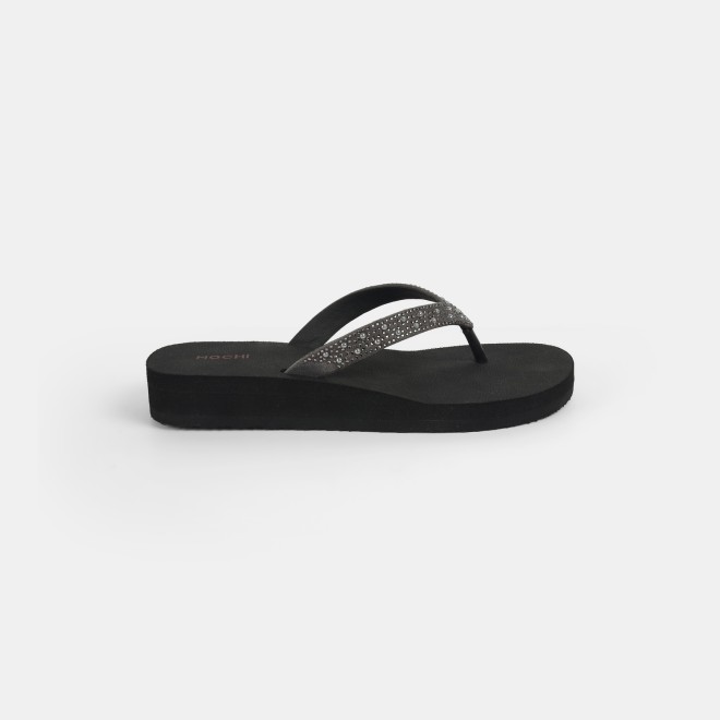 Mochi Women Black Casual Slippers (SKU: 32-1341-11-36)