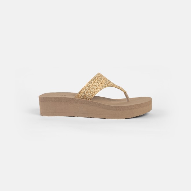 Mochi Women Beige Casual Slippers (SKU: 32-1346-20-36)