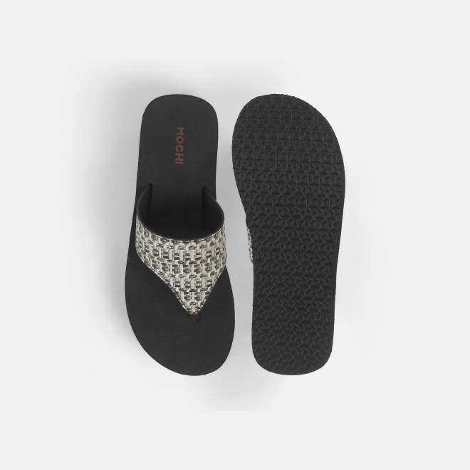 Mochi Women Black Casual Slippers (SKU: 32-1346-11-36)