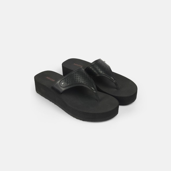 Mochi Women Black Casual Slippers (SKU: 32-1351-11-36)