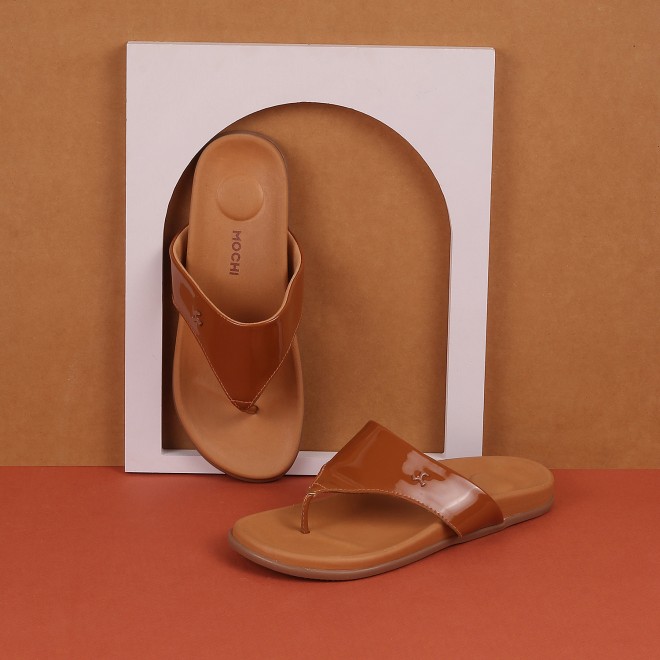 Women Tan Casual Slippers