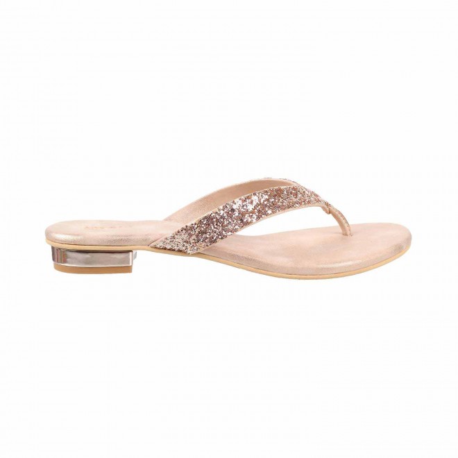 Mochi Women Rose-Gold Casual Slippers (SKU: 32-1369-52-36)