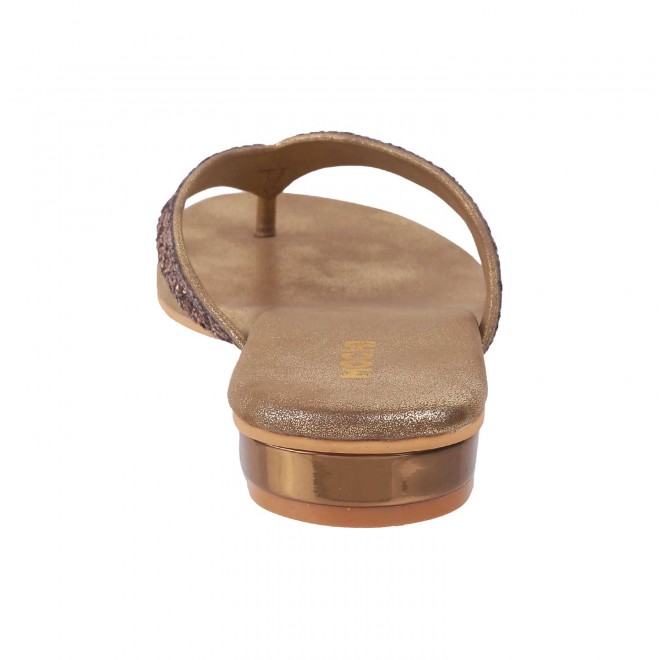Mochi Women Antique-Gold Casual Slippers (SKU: 32-1369-28-36)
