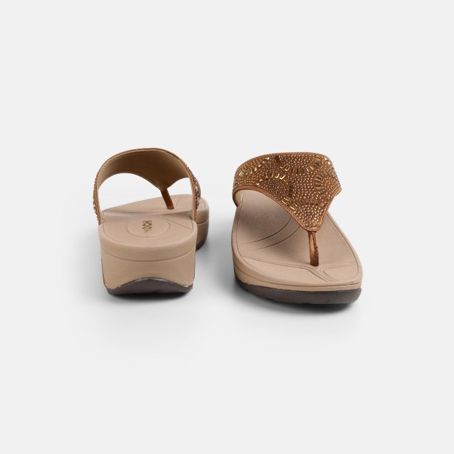 Mochi Women Antic-gold Casual Slippers (SKU: 32-1380-28-36)