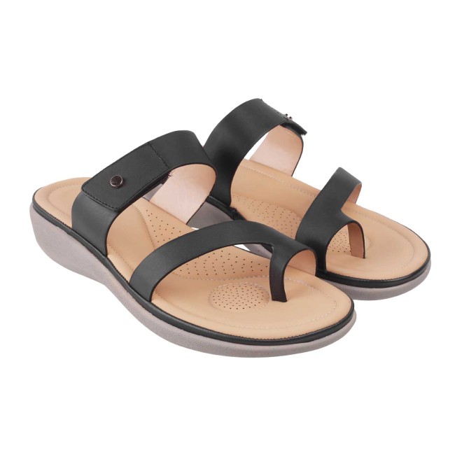 Mochi Women Black Casual Slip Ons