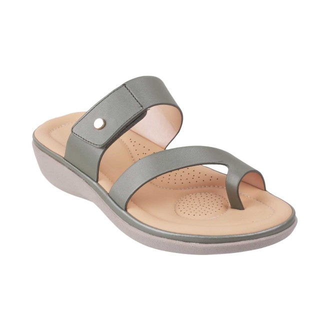Mochi Women Green Casual Slip Ons (SKU: 32-1386-21-36)