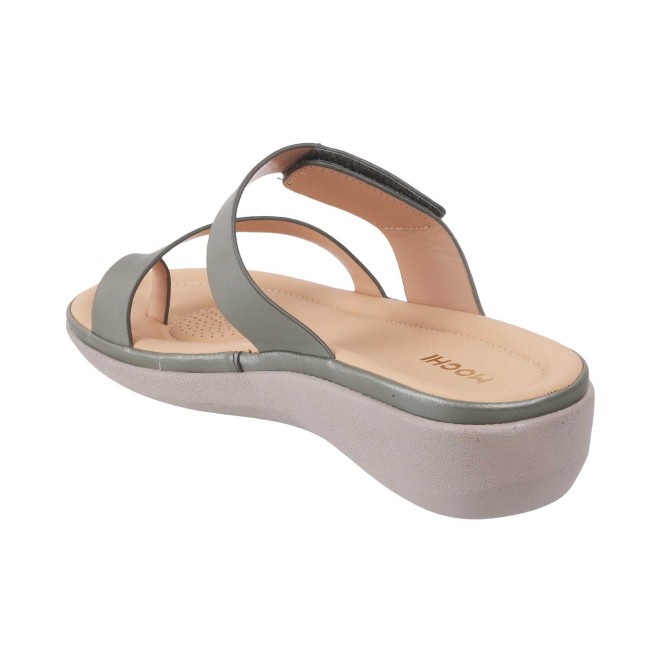 Mochi Women Green Casual Slip Ons (SKU: 32-1386L-21-42)