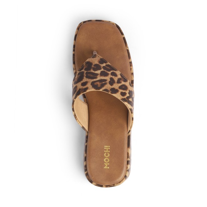 Mochi Women Tan Casual Slippers (SKU: 32-1407-23-37)